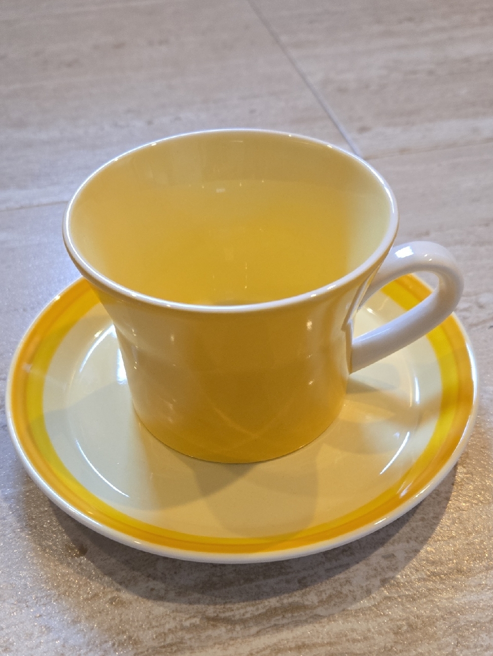 Vintage Mikasa Playmates Sunshine Yellow Citrus Cup & Saucer